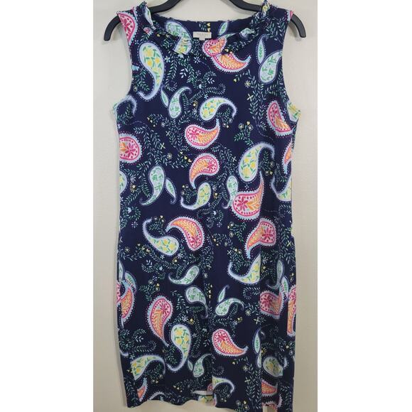 Talbots Dress Womens Medium Petite Paisley Beach Coastal Cottagecore Whimsical - Picture 3 of 7